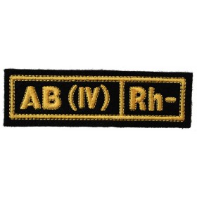 Nášivka "AB(IV) RH-" černá (hedvábí)