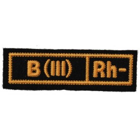 Nášivka "B(III) RH-" černá (hedvábí)