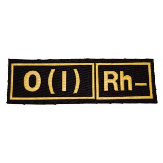 Nášivka "O(I) RH-" černá