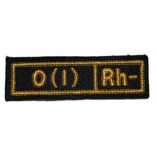 Nášivka "O(I) RH-" černá (hedvábí)