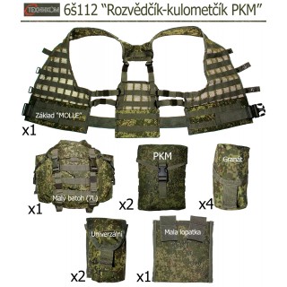 Taktická vesta 6š112 "Rozvědčík-kulometčík PKM" (Ruska Cifra)