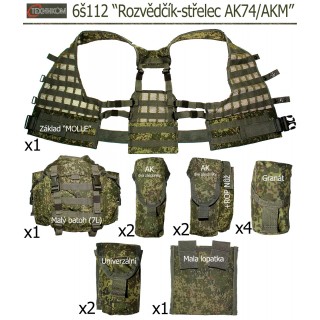 Taktická vesta 6š112 "Rozvědčík-střelec AK74/AKM" (Ruska Cifra)