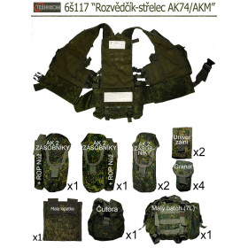 Taktická vesta 6š117 "Rozvědčík-střelec AK74/AKM" (Ruska Cifra)